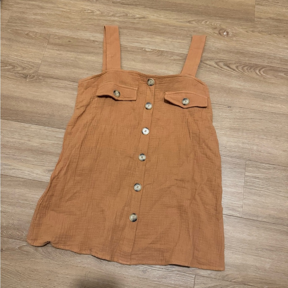 OTT Button-Down Sleeveless Top